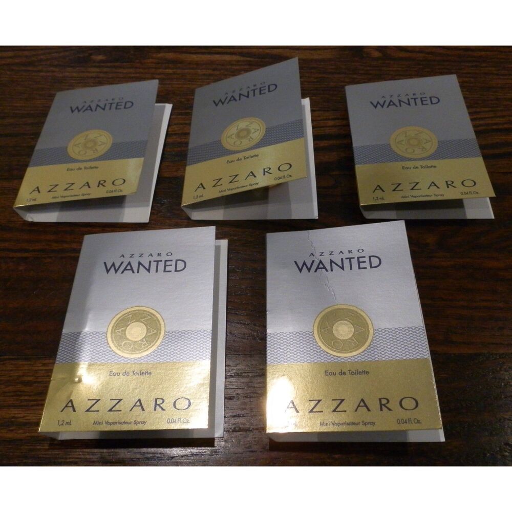 Azzaro Wanted Eau de Toilette Mini Spray 0.04 oz Lot of 5